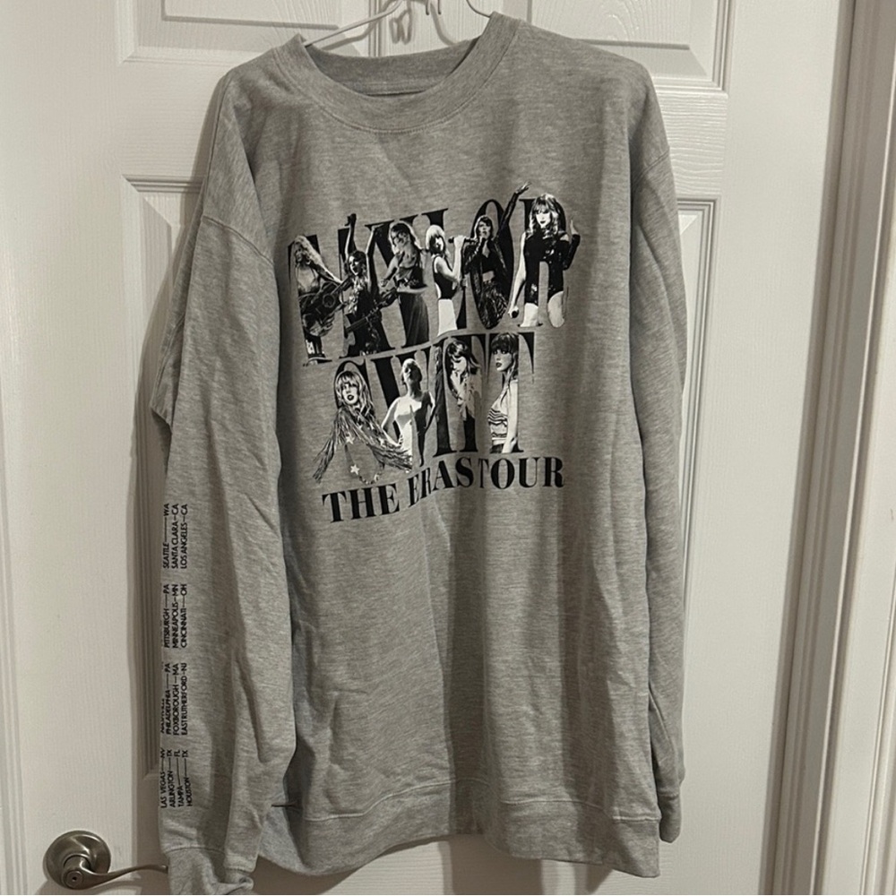 Gray Graphic Sweatshirt Taylor swift eras tour